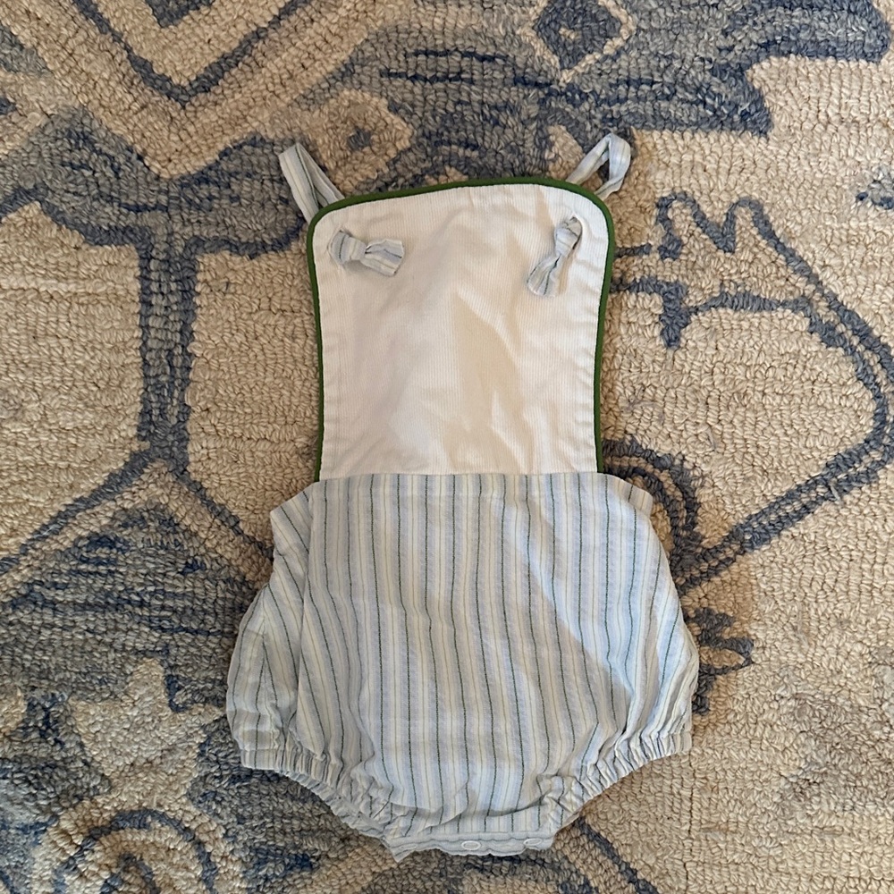 Bella Bliss Striped blue white green bubble